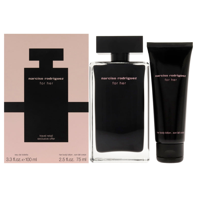 Narciso Rodriguez Narciso Rodriguez by Narciso Rodriguez for Women - 2 Pc Gift Set 3.3oz EDT Spray, 2.5oz Body Lotion