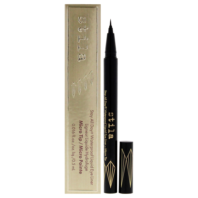 Stila Stay All Day Waterproof Liquid Eye Liner Micro Tip - Intense Black by Stila for Women - 0.016 oz Eyeliner