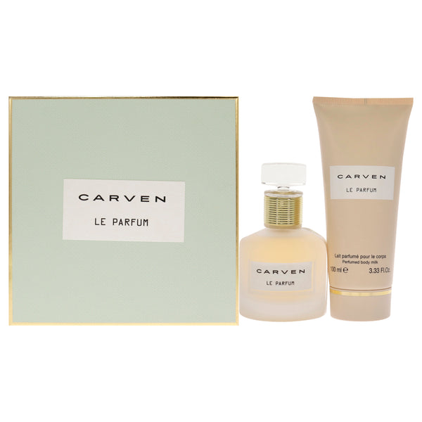 Carven Le Parfum by Carven for Women - 2 Pc Gift Set 1.66oz EDP Spray, 3.33oz Perfume Body Milk
