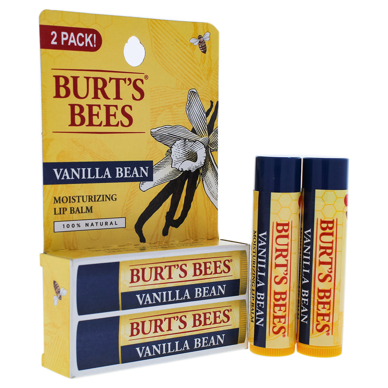 Burt's Bees Vanilla Bean Moisturizing Lip Balm Twin Pack by Burts Bees for Unisex - 2 x 0.15 oz Lip Balm