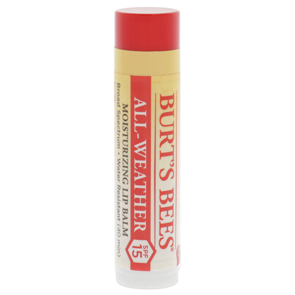 Burt's Bees All-Weather Moisturizing Lip Balm SPF 15 by Burts Bees for Women - 0.15 oz Lip Balm