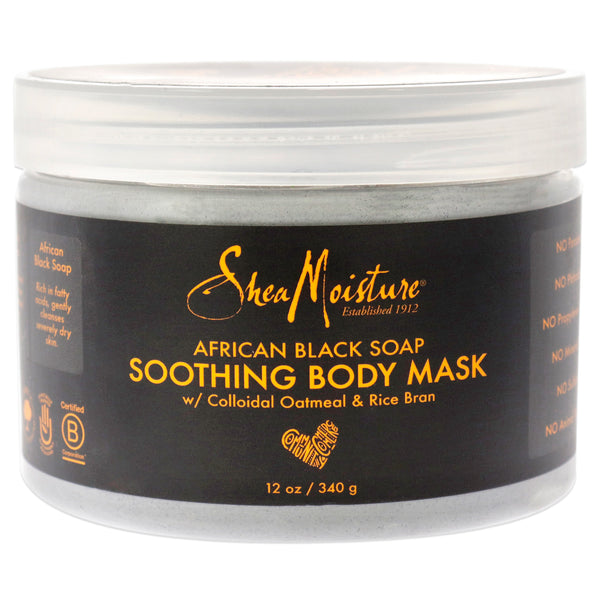 Shea Moisture African Black Soap Soothing Body Mask by Shea Moisture for Unisex - 12 oz Mask