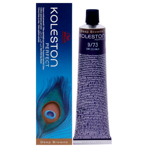 Wella Koleston Perfect Permanent Creme Haircolor - 9-73 Very Light Brunette Gold Blonde by Wella for Unisex - 2 oz Hair Color