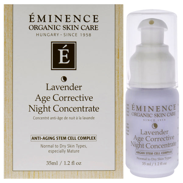 Eminence Lavender Age Corrective Night Concentrate by Eminence for Unisex - 1.2 oz Serum