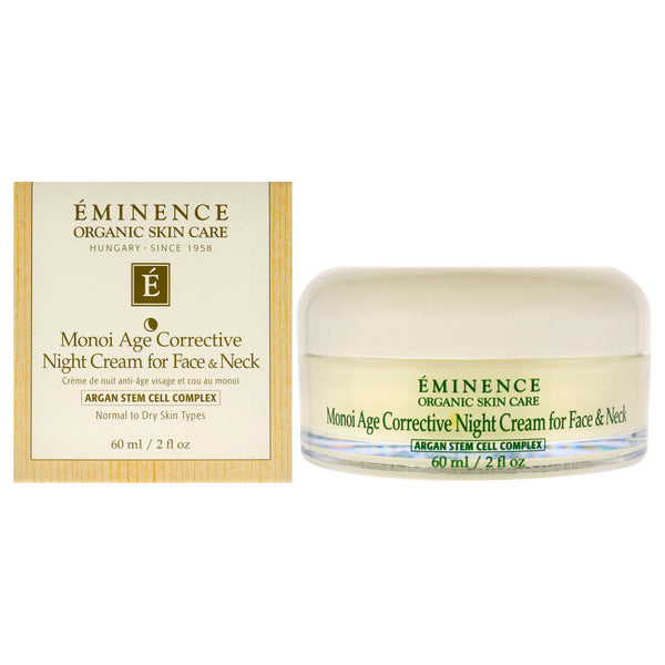 Eminence Monoi Age Corrective Night Cream for Face and Neck by Eminence for Unisex - 2 oz Cream