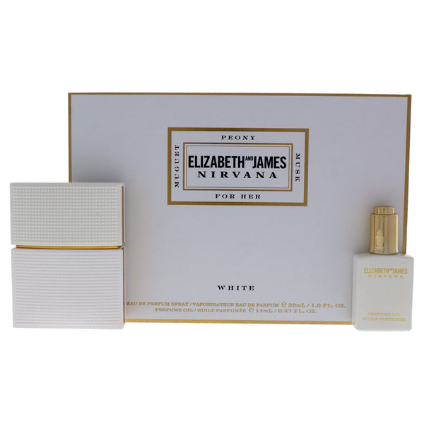 Elizabeth And James Nirvana White by Elizabeth and James for Women - 2 Pc Gift Set 1oz EDP Spray, 0.5oz Perfumed Oil