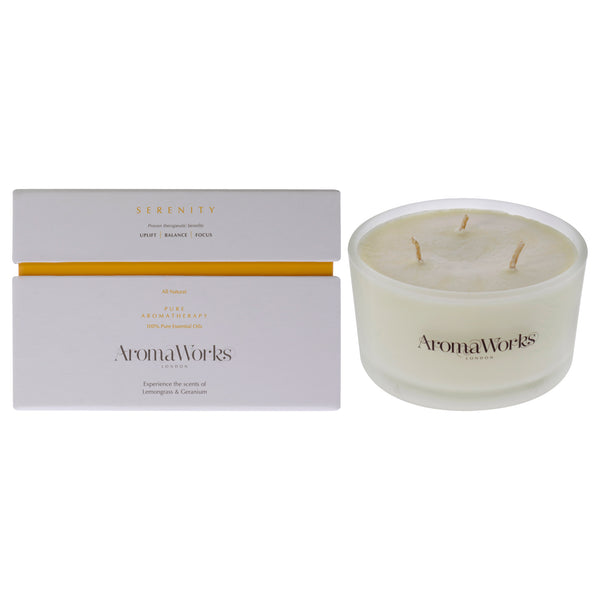 Aromaworks Serenity Candle 3 Wick Large by Aromaworks for Unisex - 14.1 oz Candle