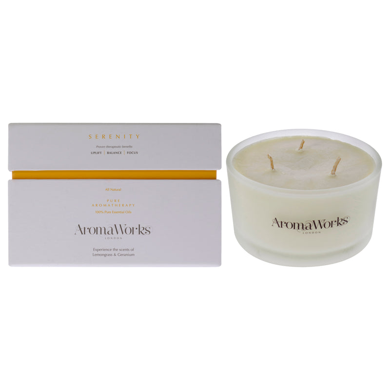 Aromaworks Serenity Candle 3 Wick Large by Aromaworks for Unisex - 14.1 oz Candle