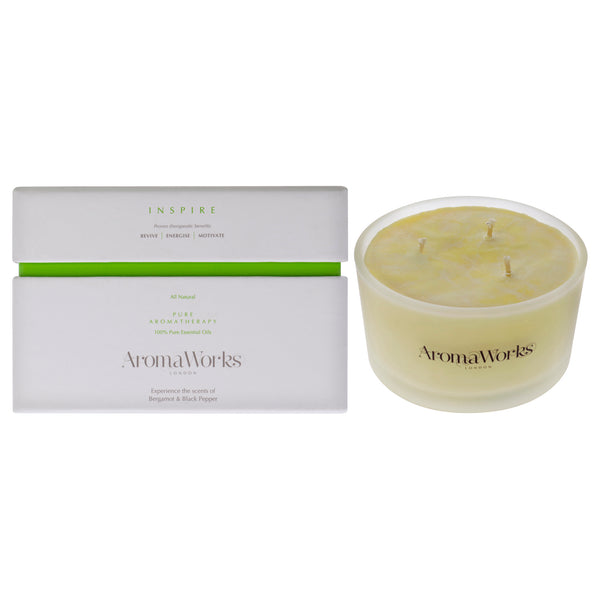 Aromaworks Inspire Candle 3 Wick Large by Aromaworks for Unisex - 14.1 oz Candle