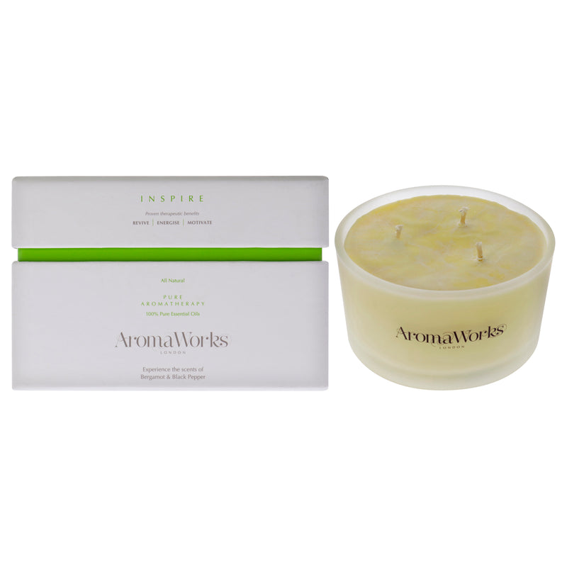 Aromaworks Inspire Candle 3 Wick Large by Aromaworks for Unisex - 14.1 oz Candle