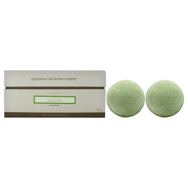 Aromaworks Inspire AromaBomb Duo by Aromaworks for Unisex - 2 x 8.81 oz Bath Bomb