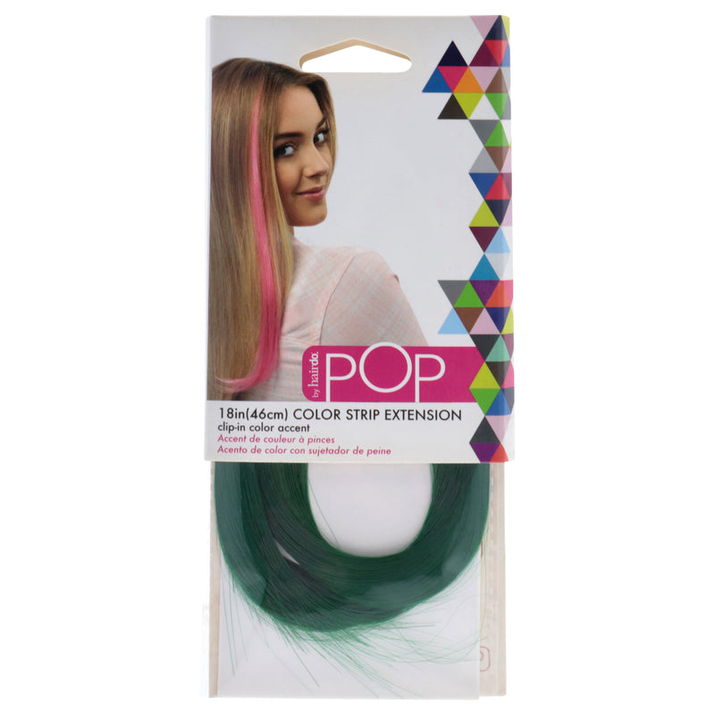 Hairdo Pop Color Strip Extension - Party Dress Green by Hairdo for Women - 18 Inch Hair Extension