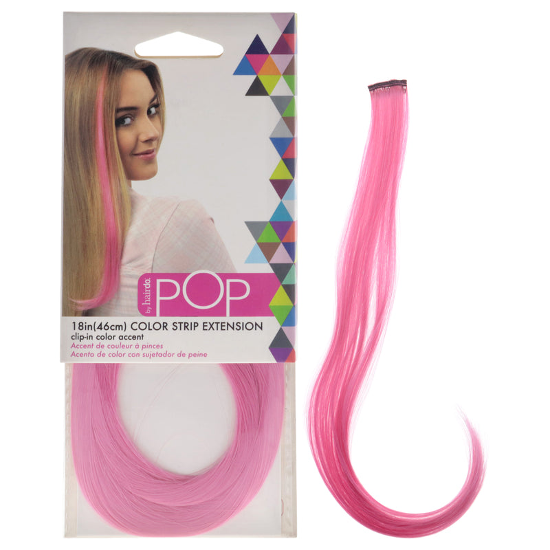 Hairdo Pop Color Strip Extension - Pink Sprinkles by Hairdo for Women - 18 Inch Hair Extension