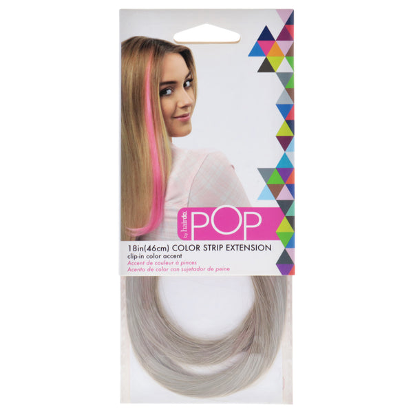 Hairdo Pop Color Strip Extension - Silver Surprise by Hairdo for Women - 18 Inch Hair Extension