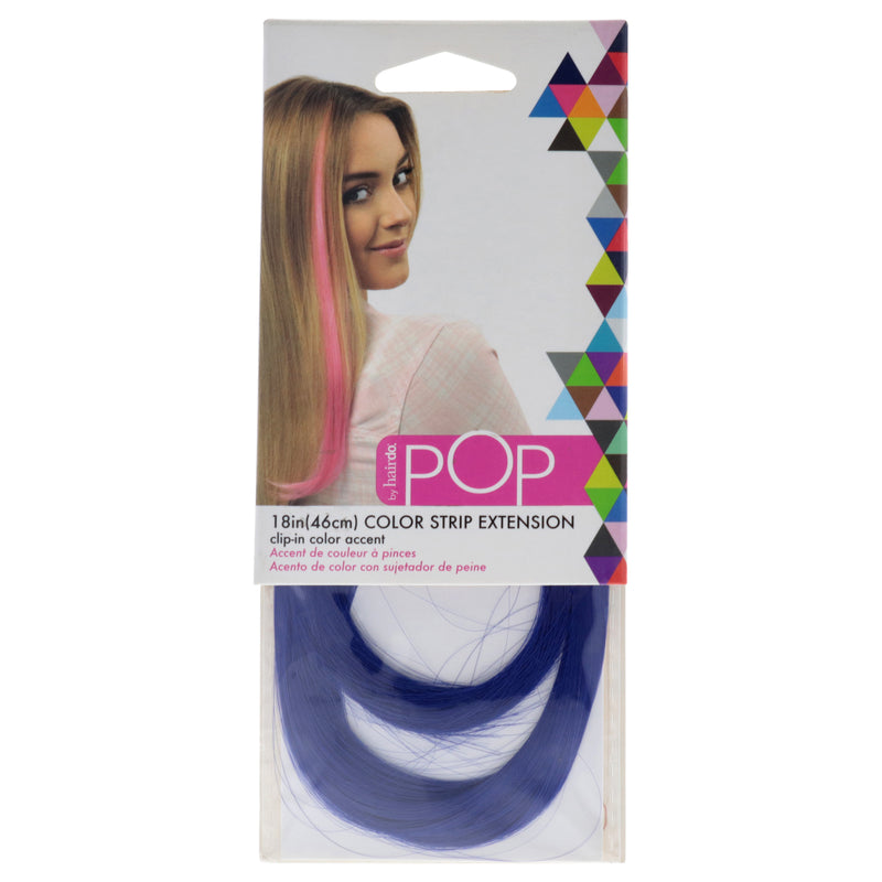 Hairdo Pop Color Strip Extension - Starry Sky Blue by Hairdo for Women - 18 Inch Hair Extension