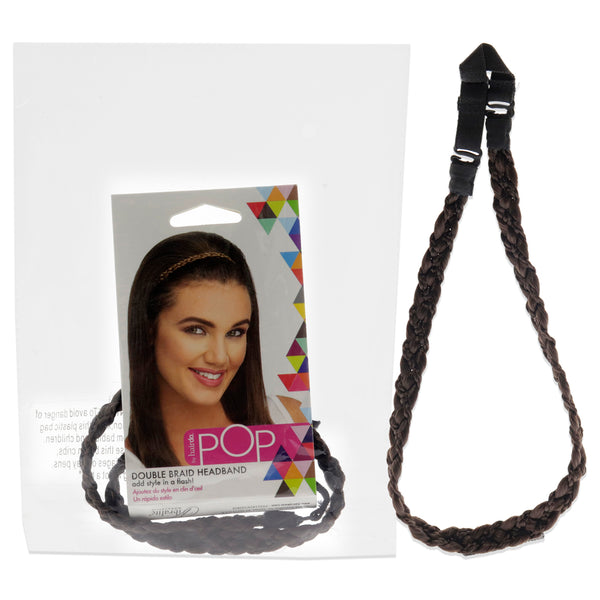 Hairdo Pop Double Braid Headband - R6 Dark Chocolate by Hairdo for Women - 1 Pc Hair Band