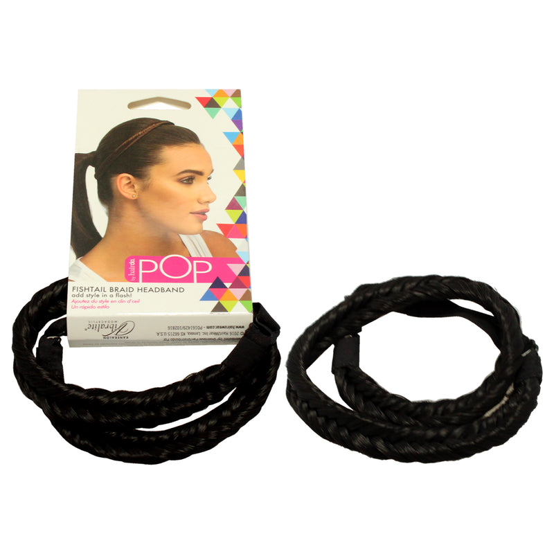 Hairdo Pop Fishtail Braid Headband - R2 Ebony by Hairdo for Women - 1 Pc Hair Band