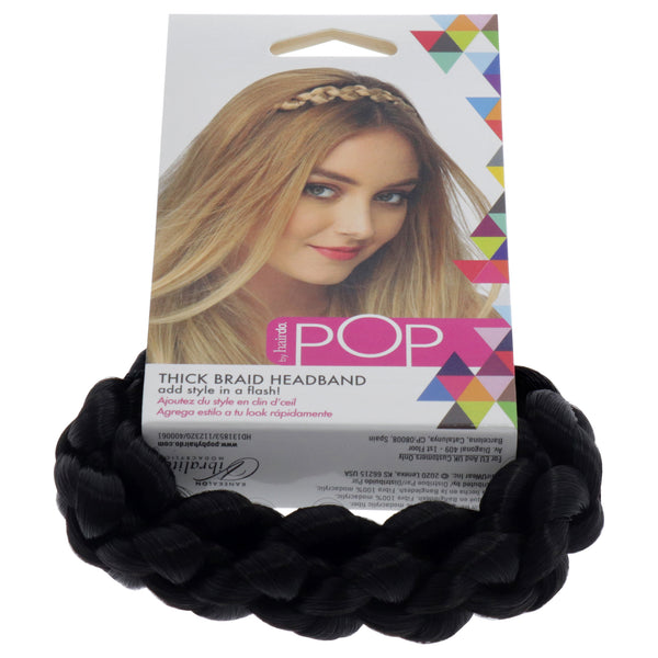 Hairdo Pop Thick Braid Headband - R2 Ebony by Hairdo for Women - 1 Pc Hair Band