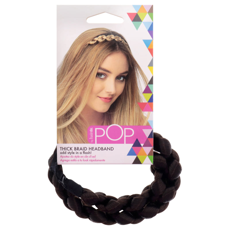 Hairdo Pop Thick Braid Headband - R6 Dark Chocolate by Hairdo for Women - 1 Pc Hair Band