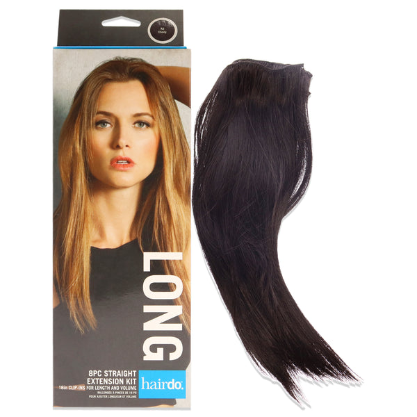 Hairdo Straight Extension Kit - R2 Ebony by Hairdo for Women - 8 x 16 Inch Hair Extension