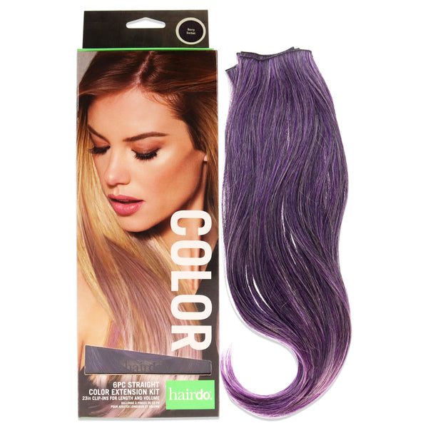 Hairdo Straight Color Extension Kit - Berry Sorbet by Hairdo for Women - 6 x 23 Inch Hair Extension