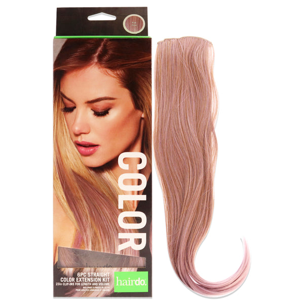 Hairdo Straight Color Extension Kit - Pink Frost by Hairdo for Women - 6 x 23 Inch Hair Extension
