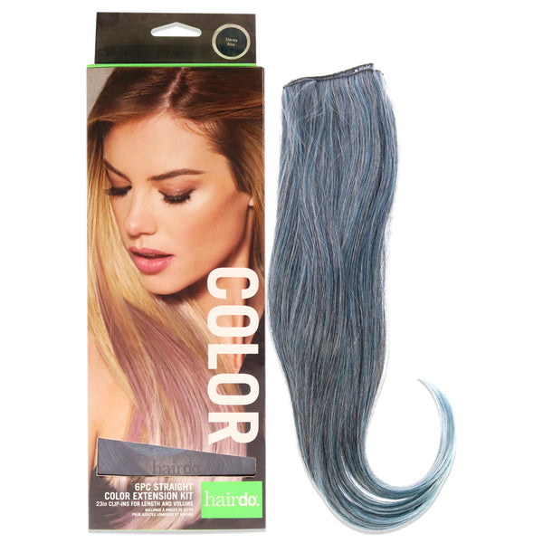 Hairdo Straight Color Extension Kit - Stormy Blue by Hairdo for Women - 6 x 23 Inch Hair Extension