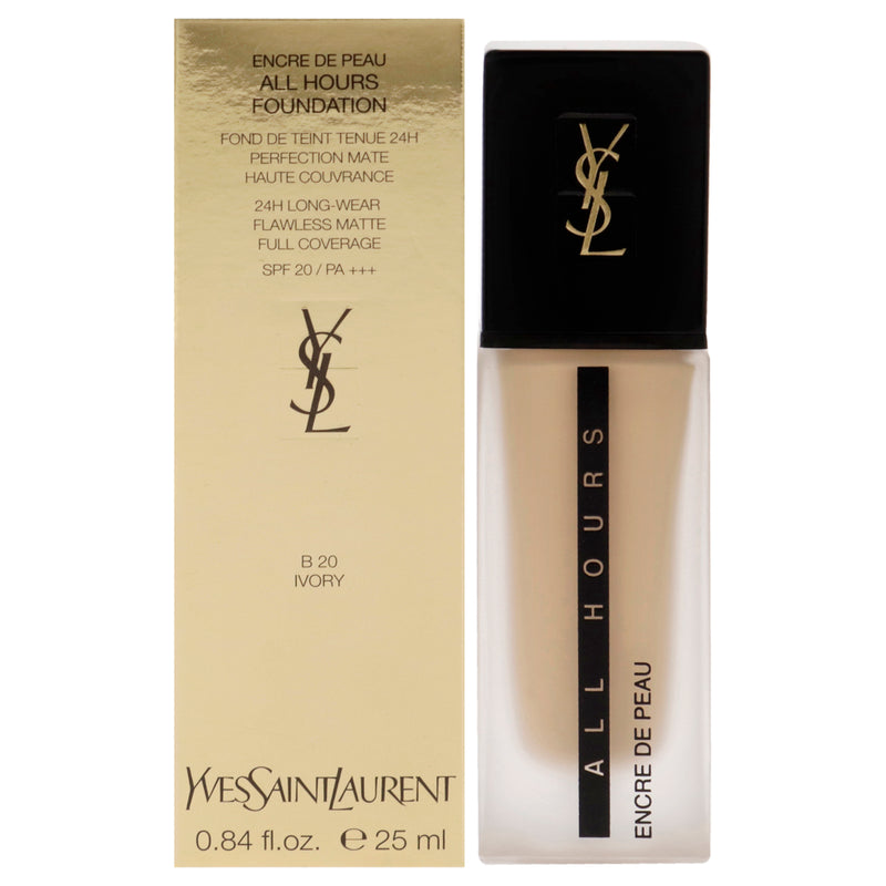 Yves Saint Laurent All Hours Foundation SPF 20 - B20 Ivory by Yves Saint Laurent for Women - 0.84 oz Foundation