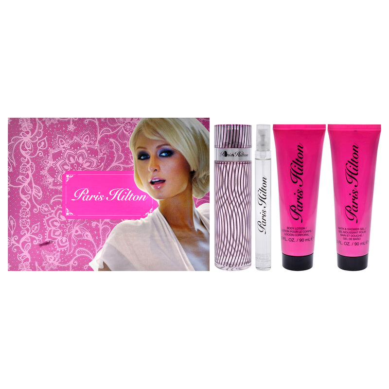 Paris Hilton Paris Hilton by Paris Hilton for Women - 4 Pc Gift Set 3.4oz EDP Spray, 0.34oz EDP Spray, 3oz Body Lotion, 3oz Bath and Shower Gel
