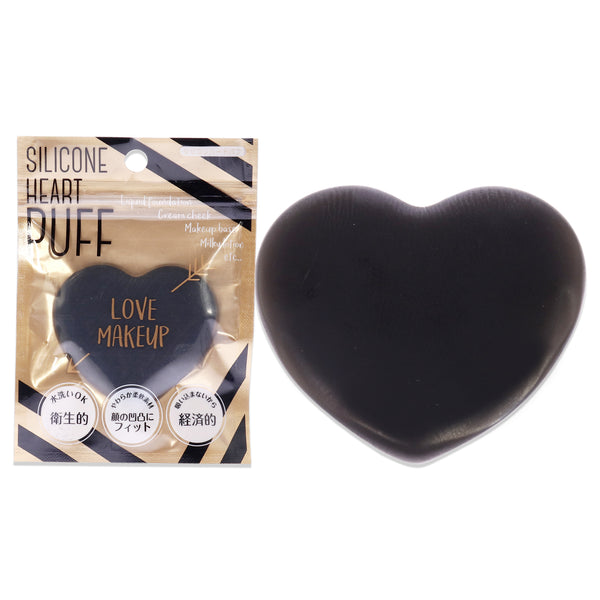 Sun Smile Silicone Heart Puff - Mat Black by Sun Smile for Women - 1 Pc Sponge