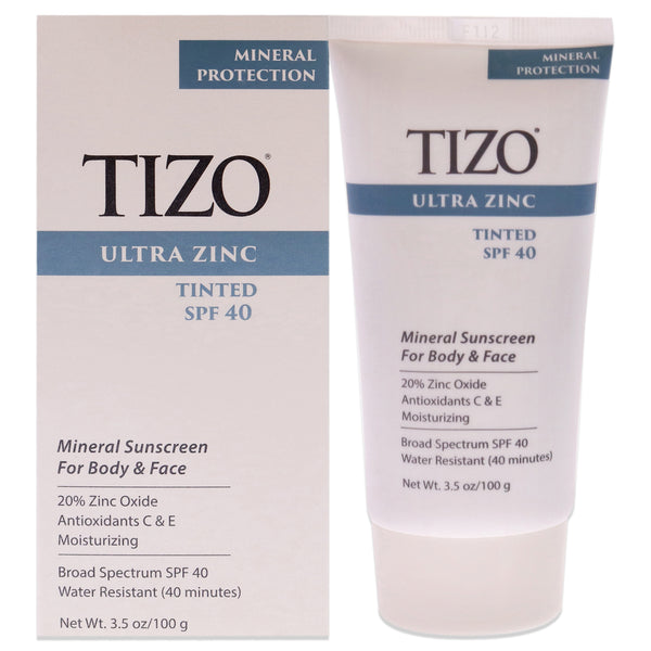 Tizo Ultra Zinc Tinted SPF 40 by Tizo for Unisex - 3.5 oz Sunscreen