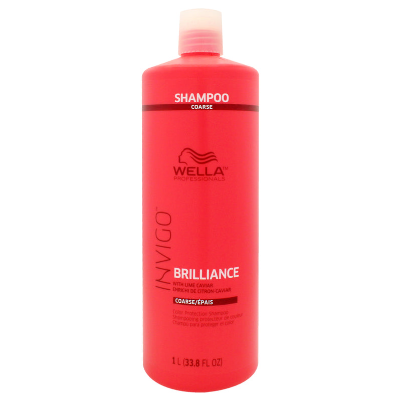 Wella Invigo Brilliance Shampoo For Coarse Hair by Wella for Unisex - 33.8 oz Shampoo