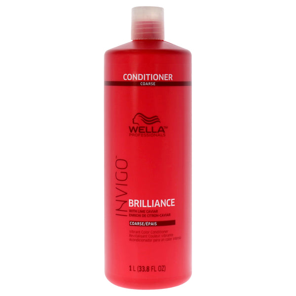 Wella Invigo Brilliance Conditioner For Coarse Hair by Wella for Unisex - 33.8 oz Conditioner
