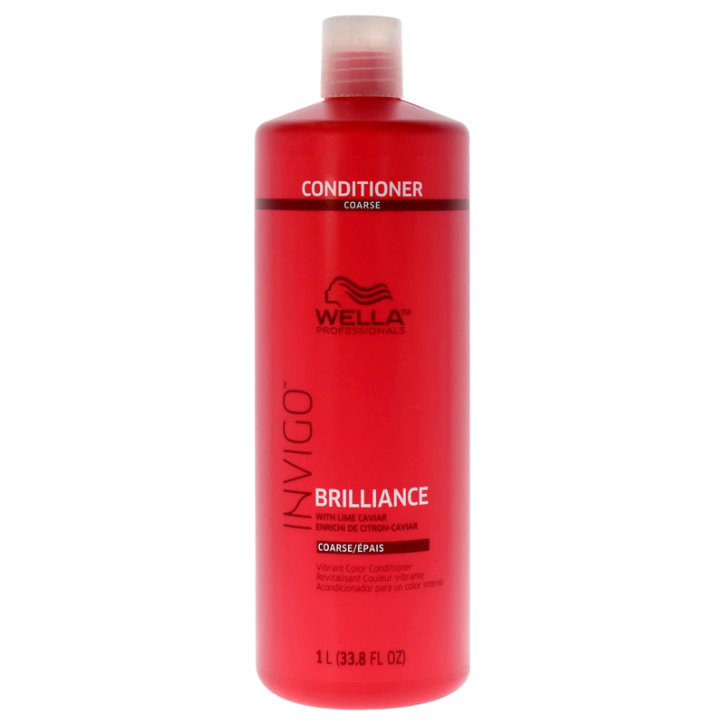 Wella Invigo Brilliance Conditioner For Coarse Hair by Wella for Unisex - 33.8 oz Conditioner