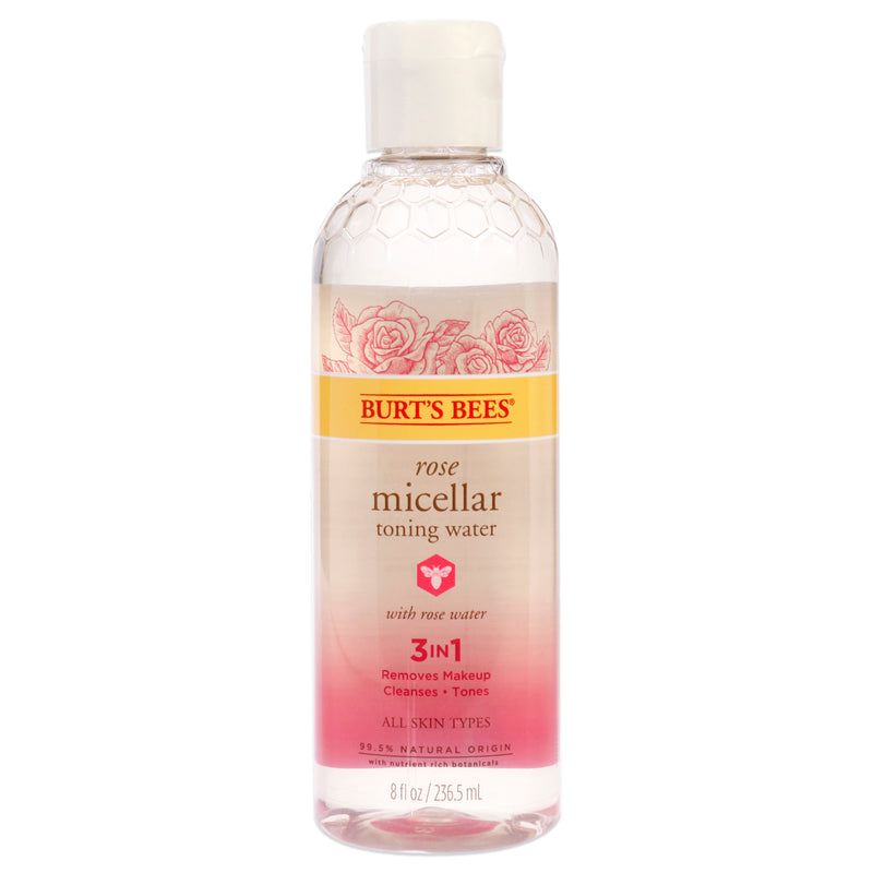 Burt's Bees Rose Micellar Toning Water by Burts Bees for Women - 8 oz Toner