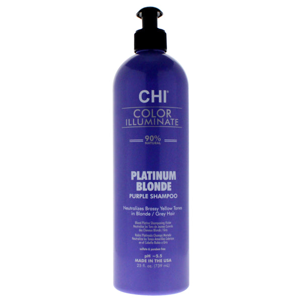 CHI Ionic Color Illuminate Shampoo - Platinum Blonde by CHI for Unisex - 25 oz Shampoo