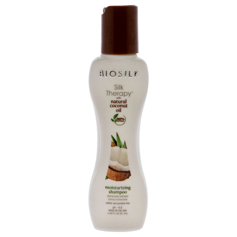 BioSilk Silk Therapy with Natural Coconut Oil Moisturizing Shampoo by Biosilk for Unisex - 2.26 oz Shampoo