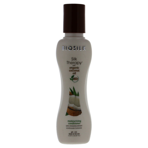 BioSilk Silk Therapy with Natural Coconut Oil Moisturizing Conditioner by Biosilk for Unisex - 2.26 oz Conditioner