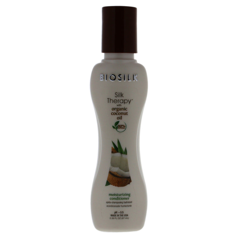 BioSilk Silk Therapy with Natural Coconut Oil Moisturizing Conditioner by Biosilk for Unisex - 2.26 oz Conditioner