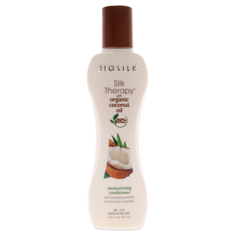 BioSilk Silk Therapy with Coconut Oil Moisturizing Conditioner by Biosilk for Unisex - 5.64 oz Conditioner