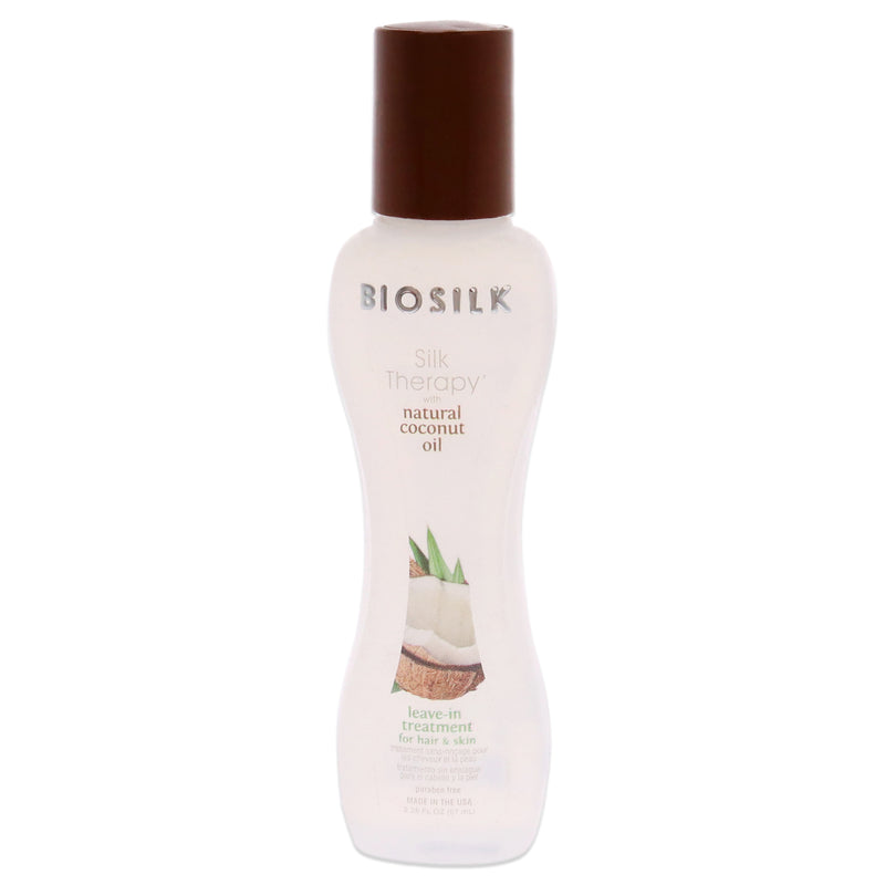 BioSilk Silk Therapy with Organic Coconut Oil Leave-In Treatment by Biosilk for Unisex - 2.26 oz Treatment