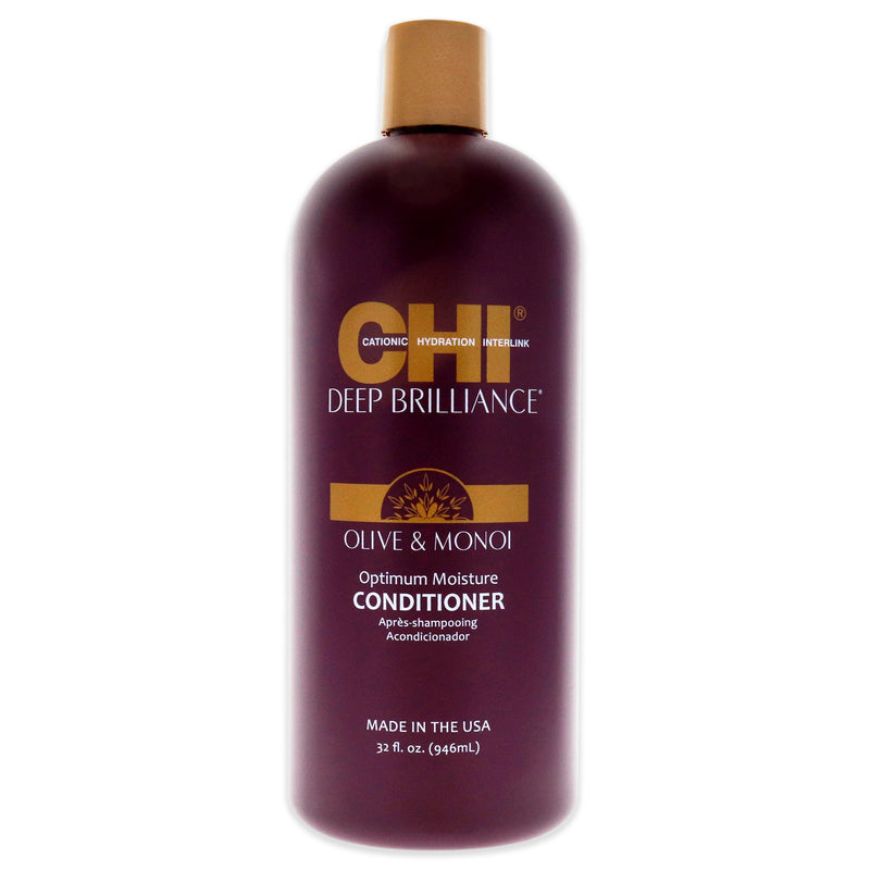 CHI Deep Brilliance Optimum Moisture Conditioner by CHI for Unisex - 32 oz Conditioner