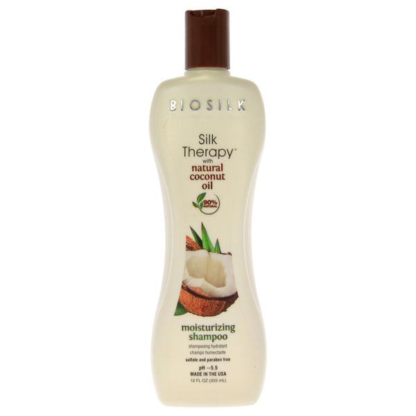 BioSilk Silk Therapy with Organic Coconut Oil Moisturizing Shampoo by Biosilk for Unisex - 12 oz Shampoo