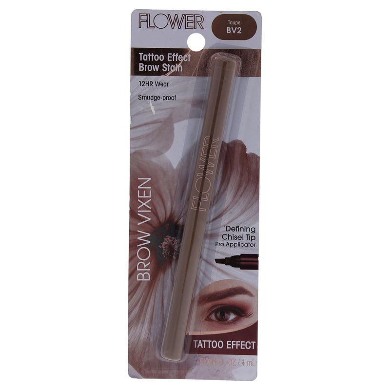 Flower Beauty Brow Vixen Tattoo Effect Brow Stain - BV2 Taupe by Flower Beauty for Women - 0.034 oz Eyebrow