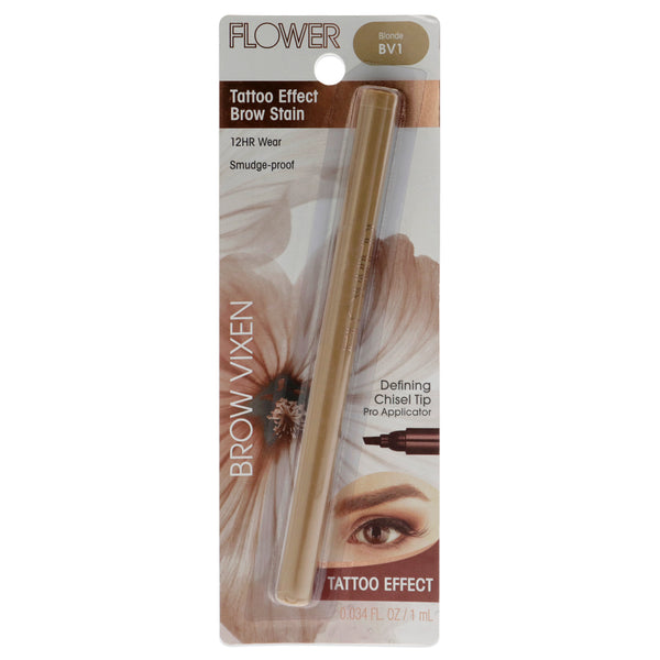 Flower Beauty Brow Vixen Tattoo Effect Brow Stain - BV1 Blonde by Flower Beauty for Women - 0.034 oz Eyebrow