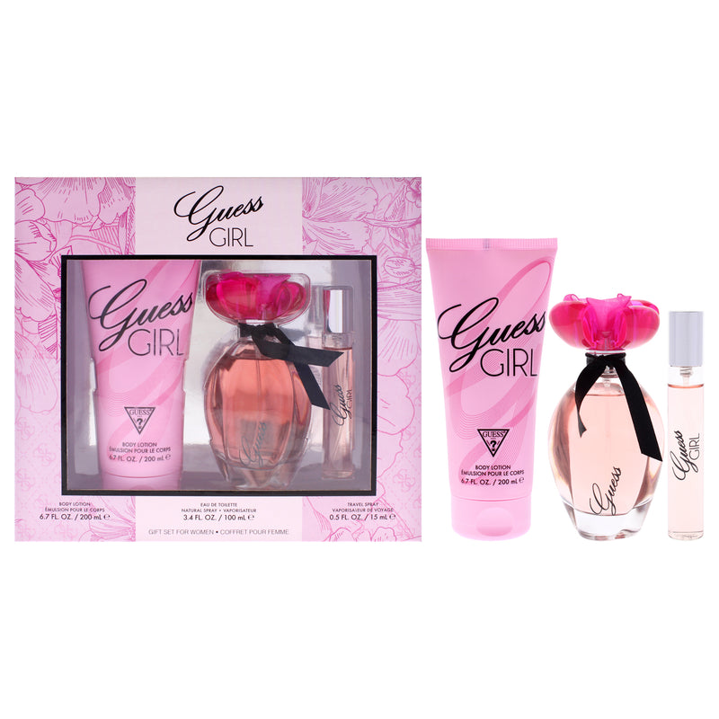Guess Guess Girl by Guess for Women - 3 Pc Gift Set 3.4oz EDT Spray, 0.5oz EDT Spray, 6.7oz Body Lotion