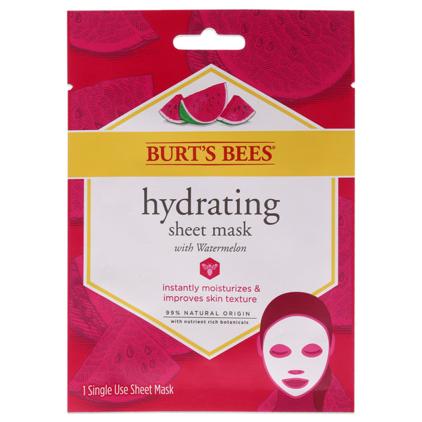 Burt's Bees Hydrating Sheet Mask with Watermelon by Burts Bees for Women - 1 Pc Mask