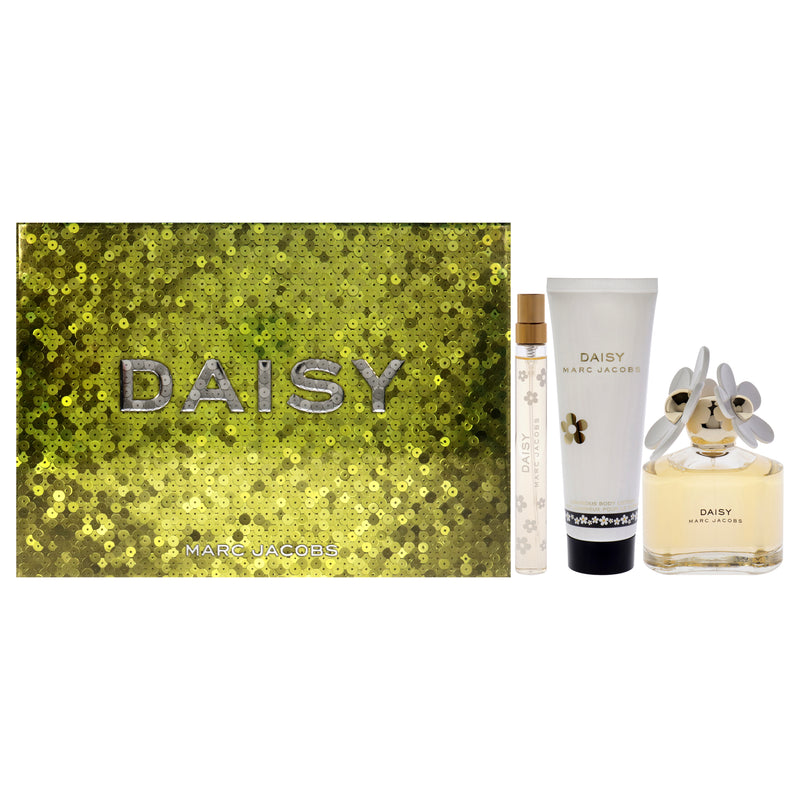 Marc Jacobs Daisy by Marc Jacobs for Women - 3 Pc Gift Set 3.3oz EDT Spray, 0.33oz EDT Spray, 2.5oz Body Lotion