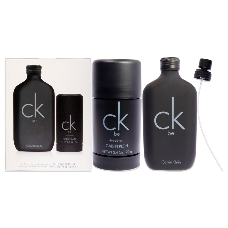 Calvin Klein CK Be by Calvin Klein for Unisex - 2 Pc Gift Set 6.7oz EDT Spray, 2.6oz Deodorant Stick