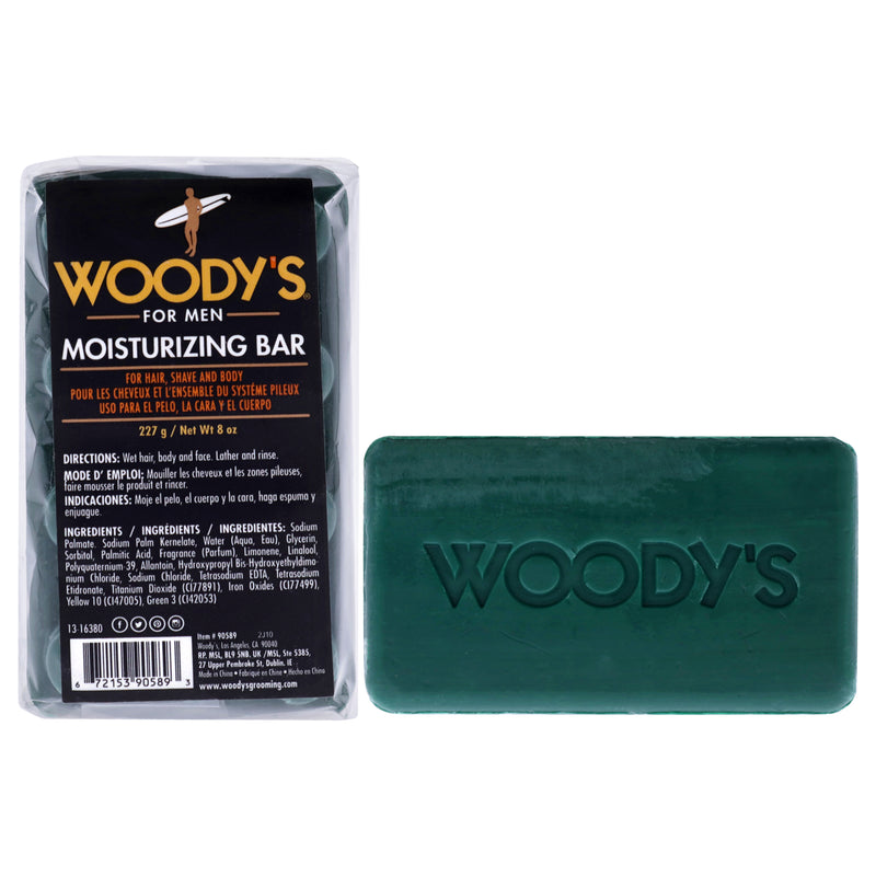 Woodys Moisturizing Body Bar by Woodys for Unisex - 8 oz Soap